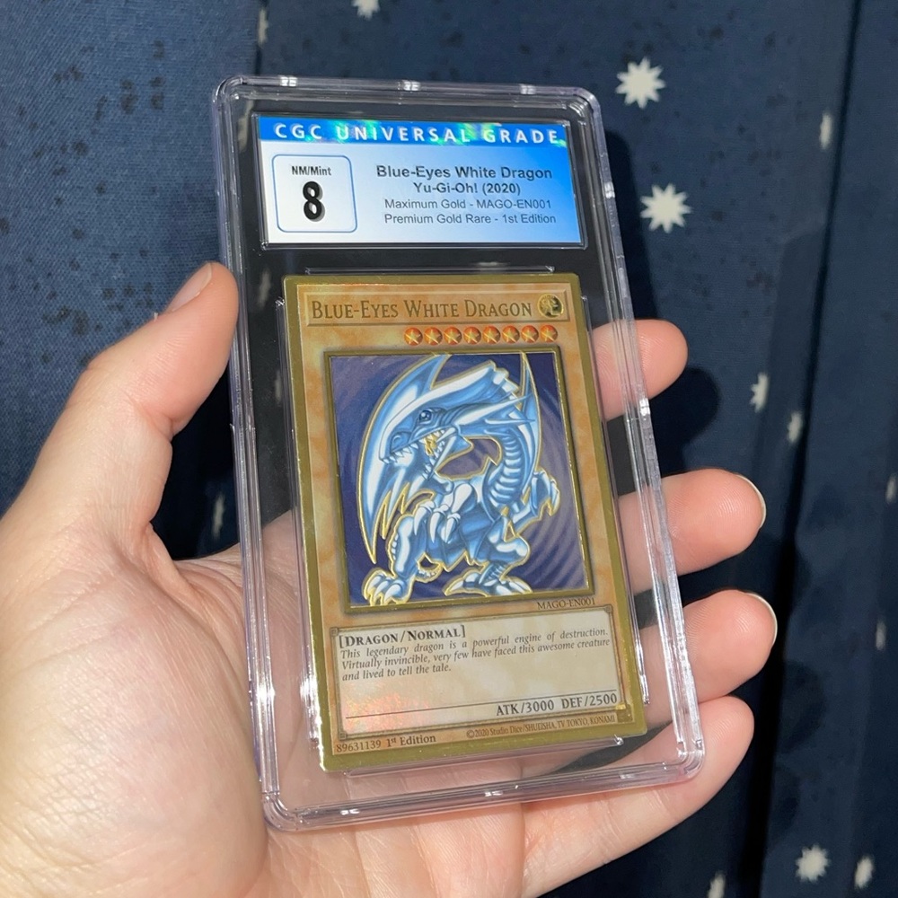 CGC Graded 8 Blue-Eyes White Dragon